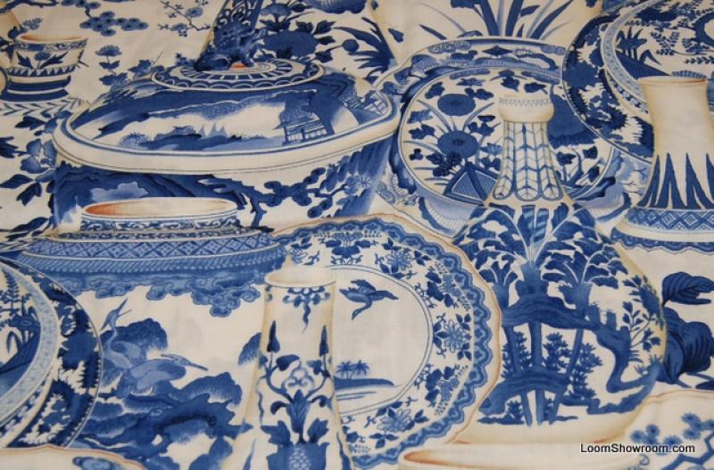 Asia Toile Blue and White Procelain Delft Style China Japan Pottery