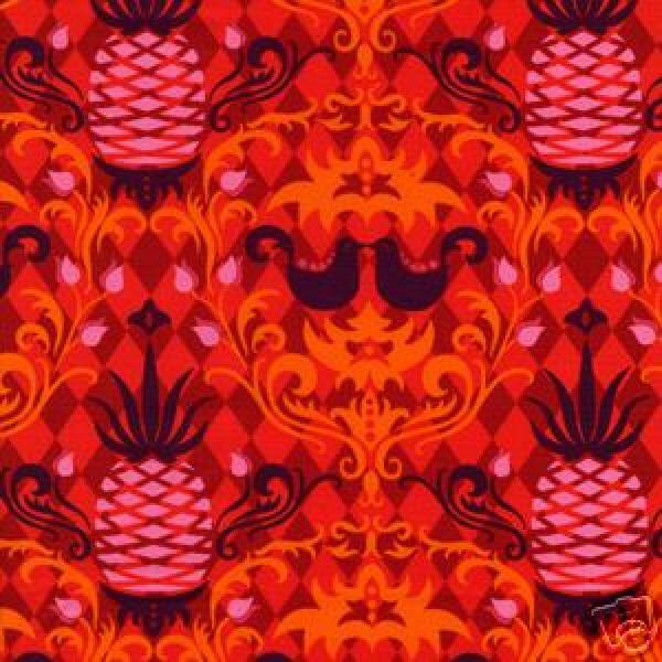 E39 Birdie Bird Damask Pineapple Quilt Cotton Fabric