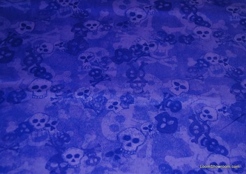 G59 Washed Out Style Skulls Outsider Art Goth Biker Skull Crossbones