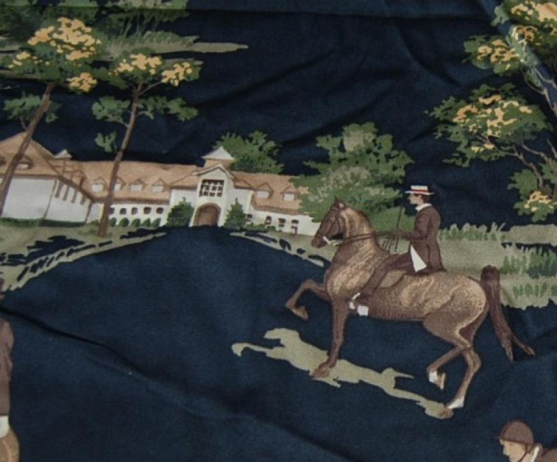 HD702 Thibaut Equestrian Horse English Hunt Cotton Fabric