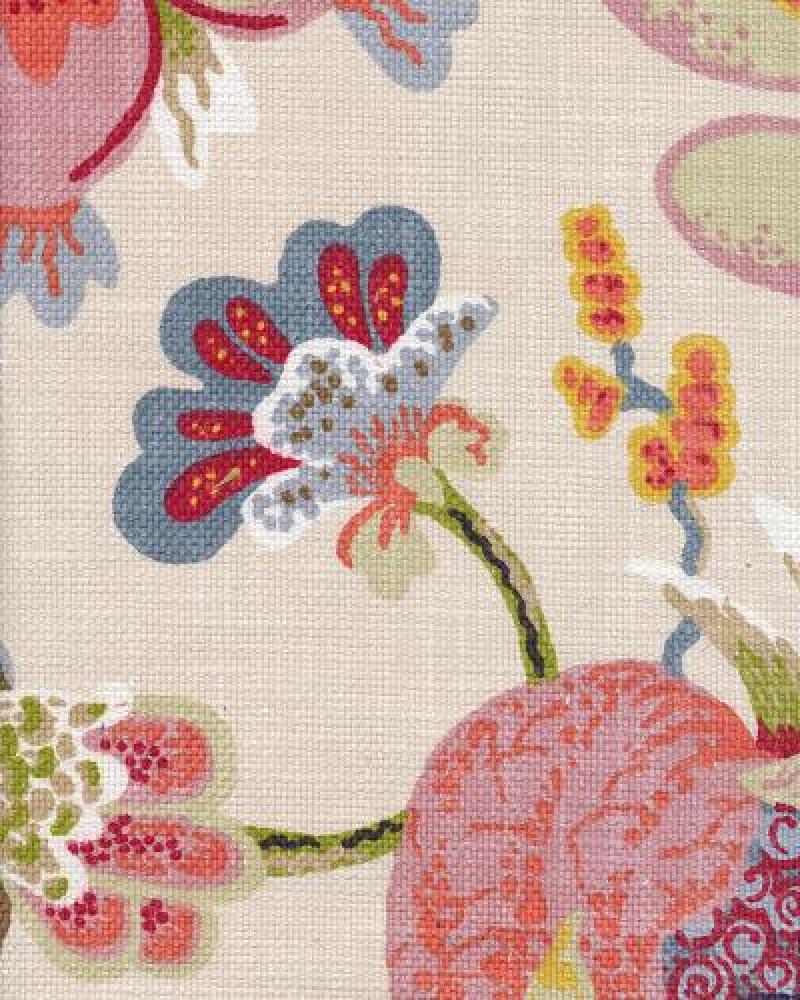 Bark Cloth Wonder Land Modern Bold Floral Textured Large Scale Slubby