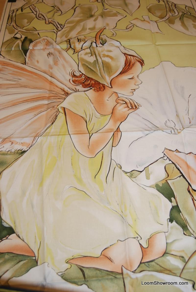 FF58 Flower Fairy Spring Cecily Barker Vintage Panel Quilt Fabric
