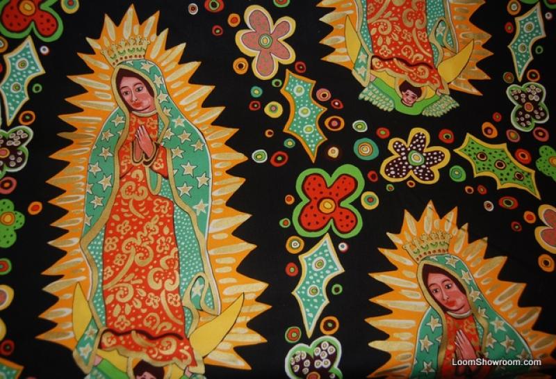 R04 Black Our Lady of Guadalupe Mexico Terrie Mangat Mexican Religious