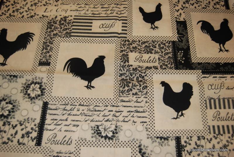 R252 French Provincial Vintage France Artwork Le Poulet Roosters French