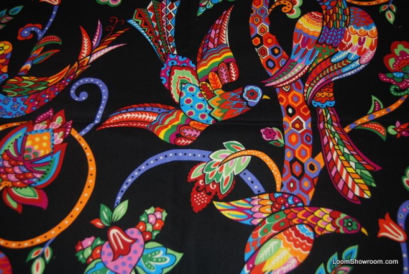 R31 Mexico Folk Art Bird Talavera Alexander Henry MultiColored Birds