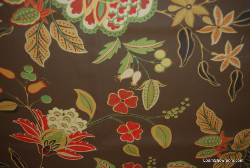 Floral Jacobean Modern Chocolate Floral Flower Print Famous Maker