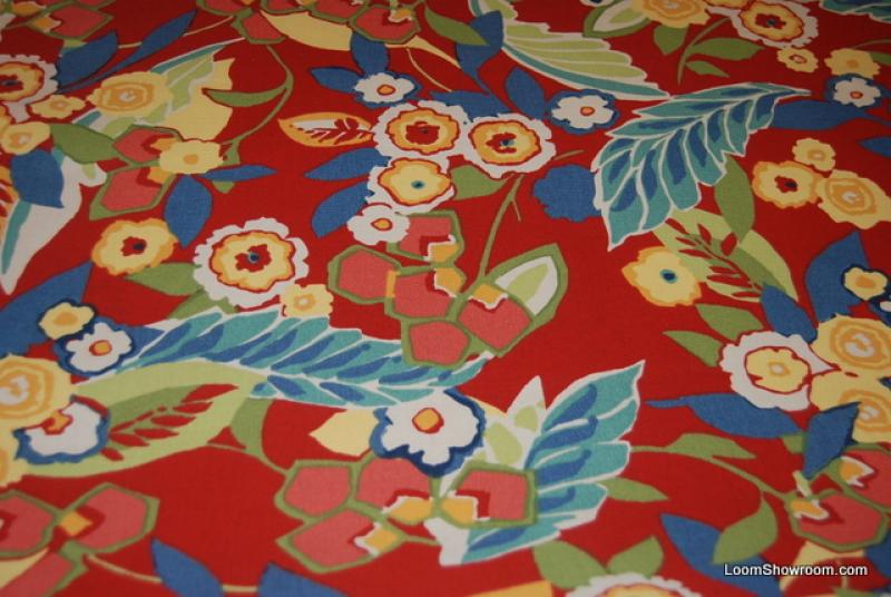 Floral Pottery Barn Retro Modern Flowers and Leaves Plants Outdoor Blue