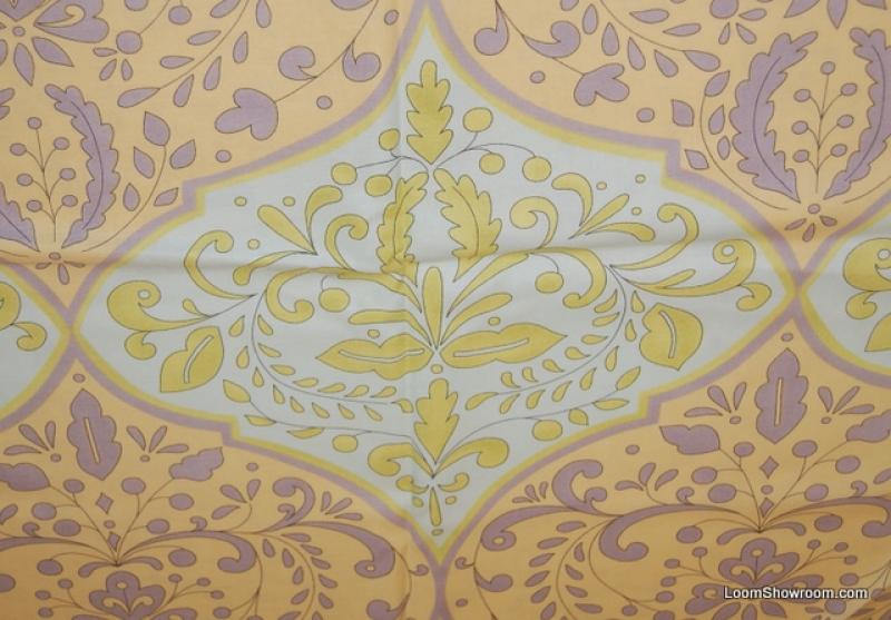 Snow Vine Aqua Damask Print Flower Floral Quilt Fabric Cotton Fabric T55