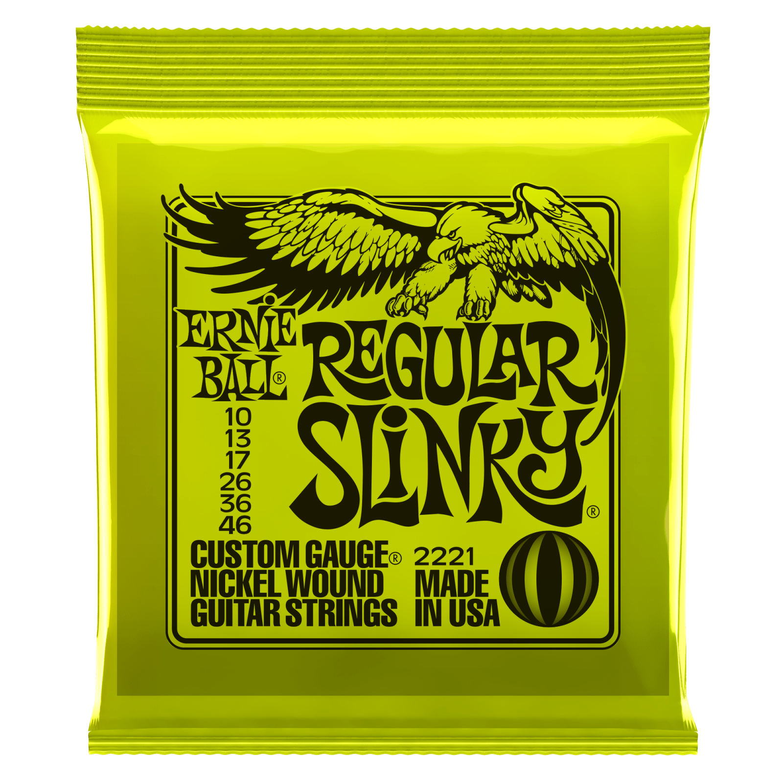 Ernie Ball Regular Slinky 2221 Electric Guitar Strings, Nickel Wound