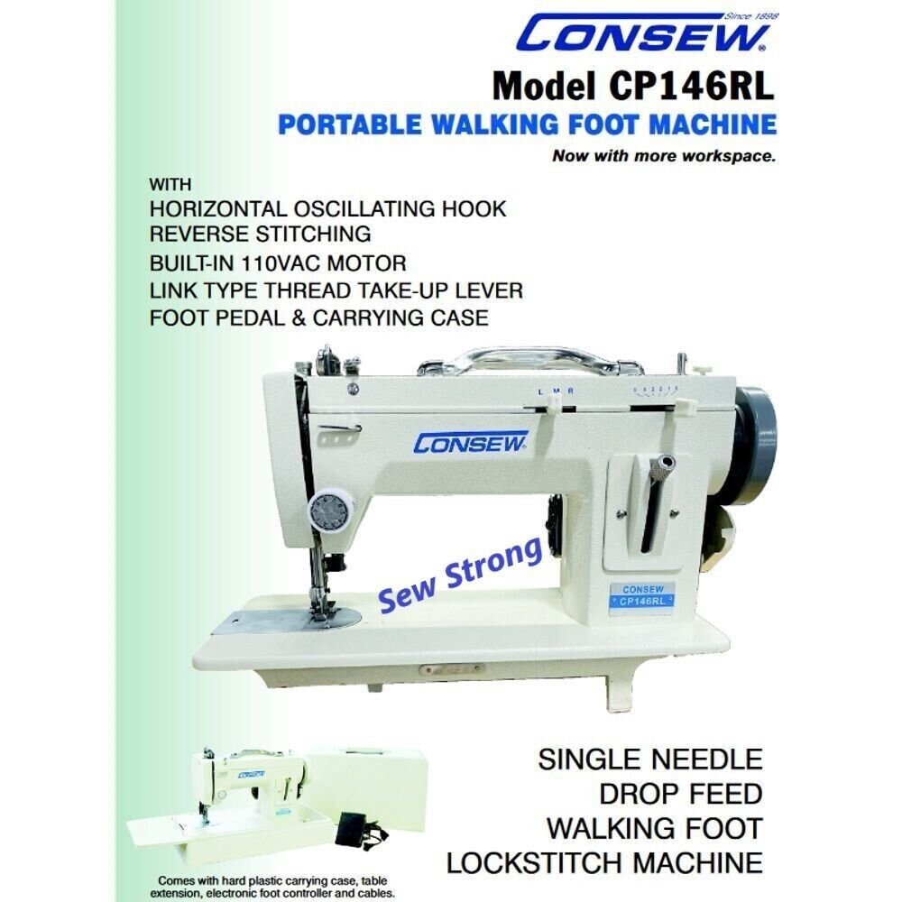 Consew Portable Commercial ZigZag Walking Foot Machine 146146146146