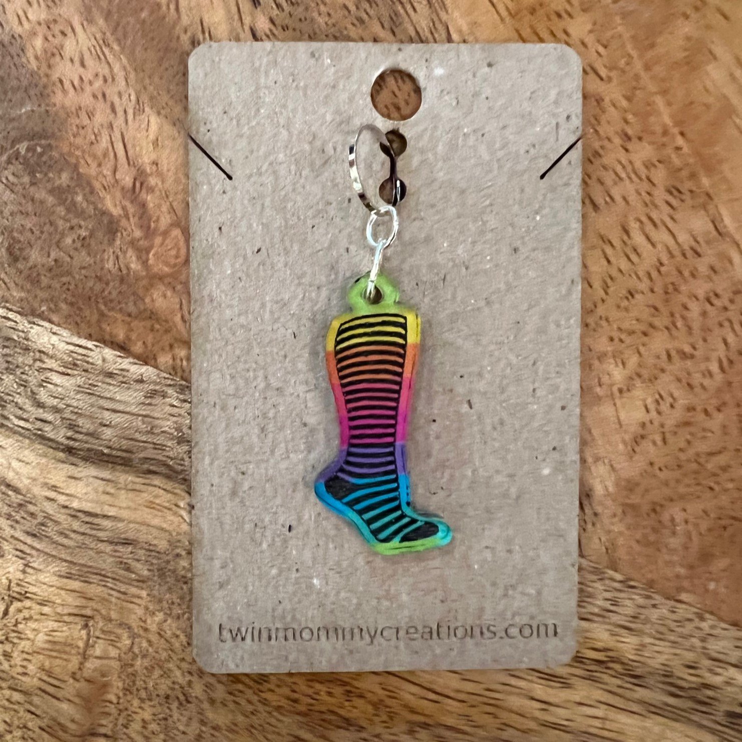Rainbow Sock Stitch Marker