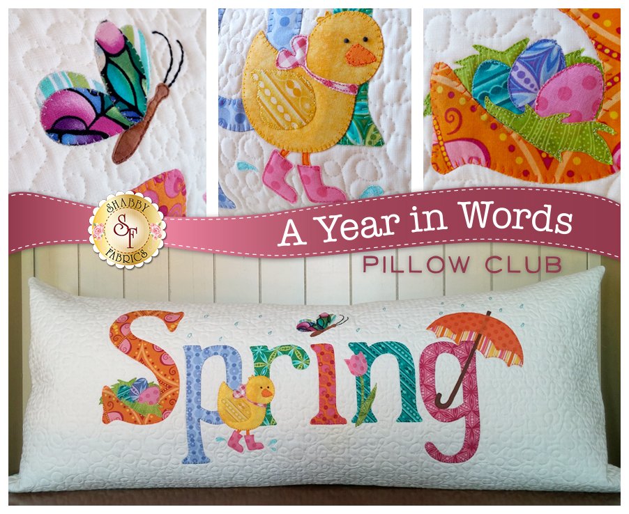 A Year in Words Spring, Fabric Kit, Fabric Selection by Quilts N