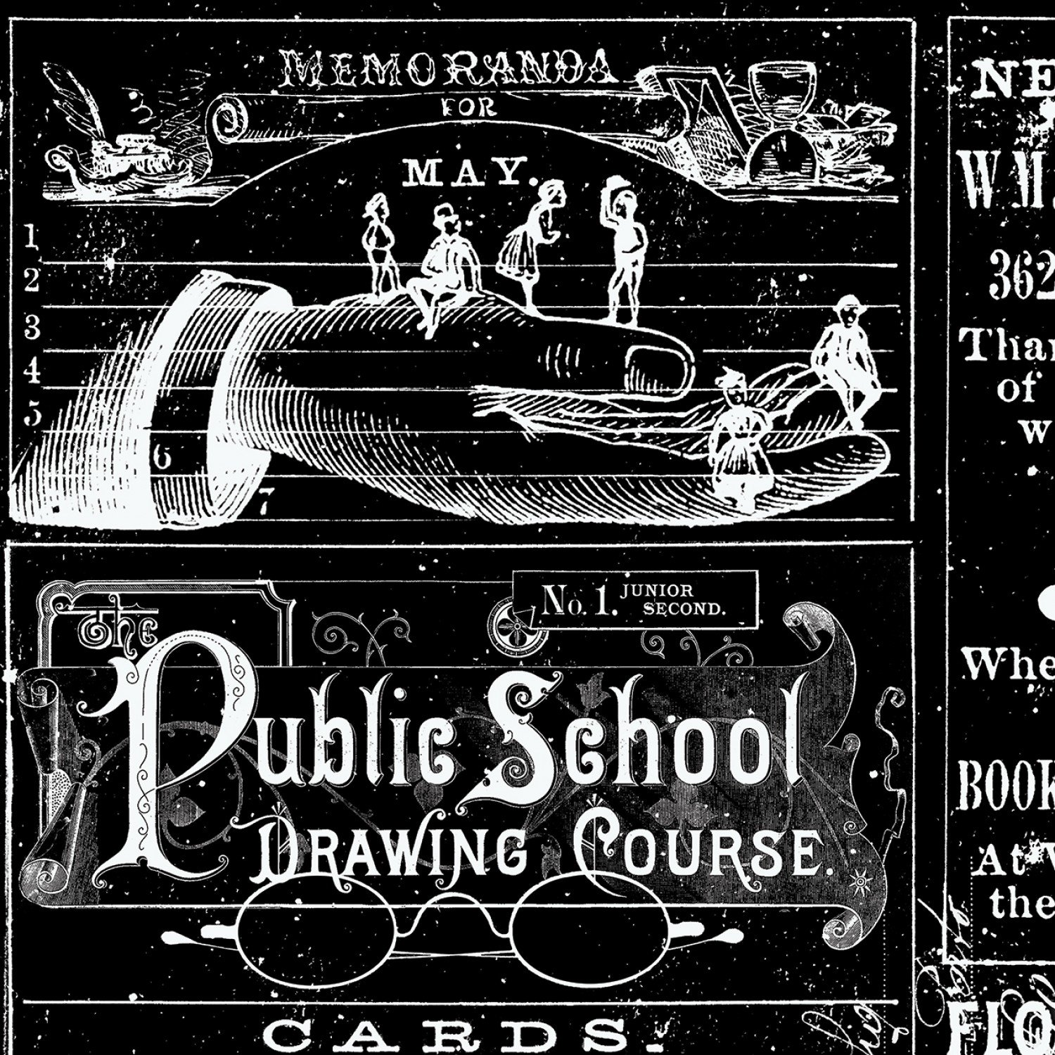 Riley Blake Art Journal by J. Wecker Frisch C13046 Black Catalog Patch