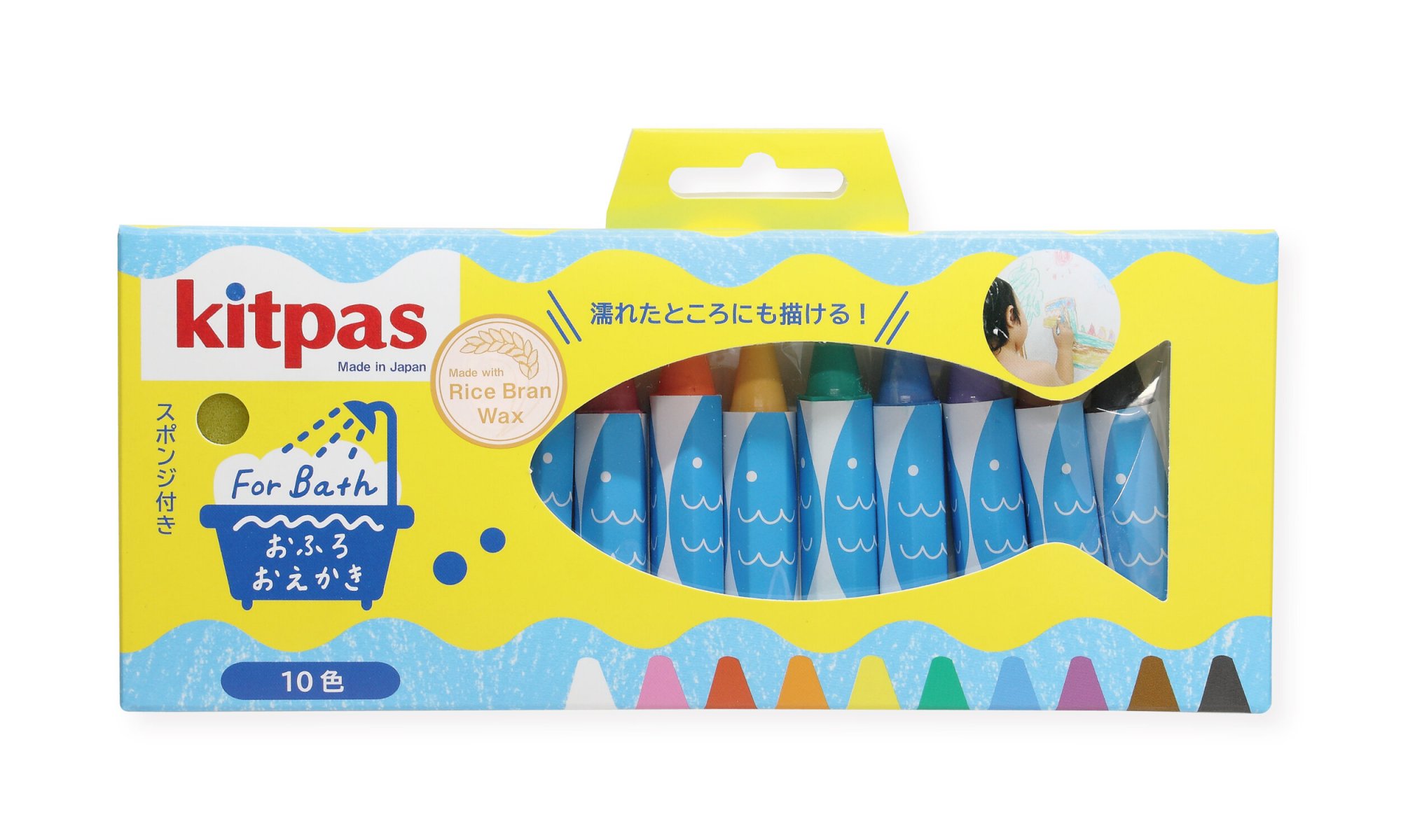 Bath Crayons Set of 10 by Kitpas 4904085380889