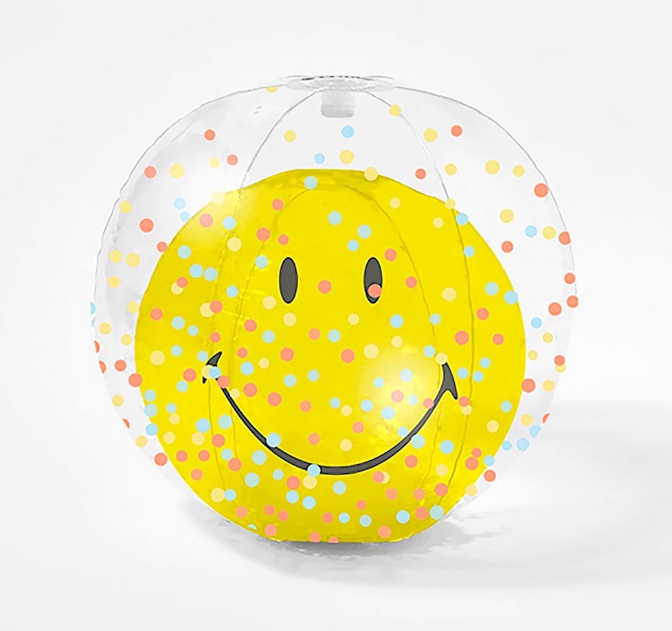 Inflatable Beach Ball Smiley by Sunnylife 9339296055427