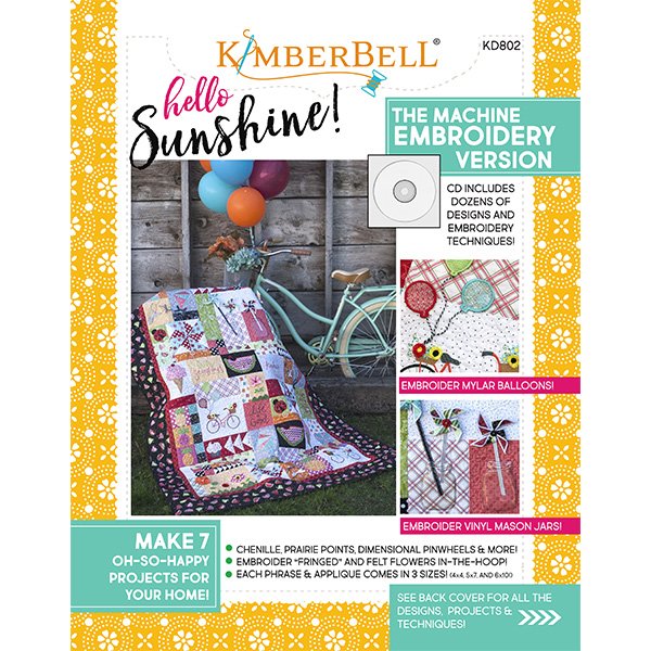 Kimberbell Hello Sunshine Machine Embroidery cd With Book 818514020342