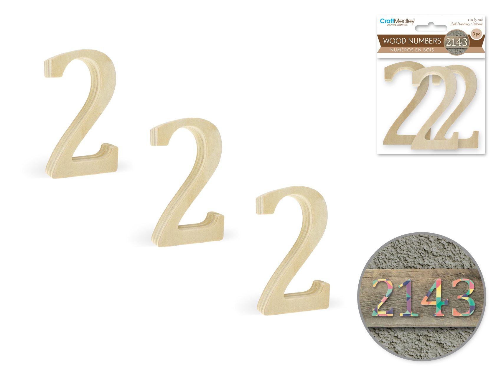 2 Wood Standing Number 2 775749231601