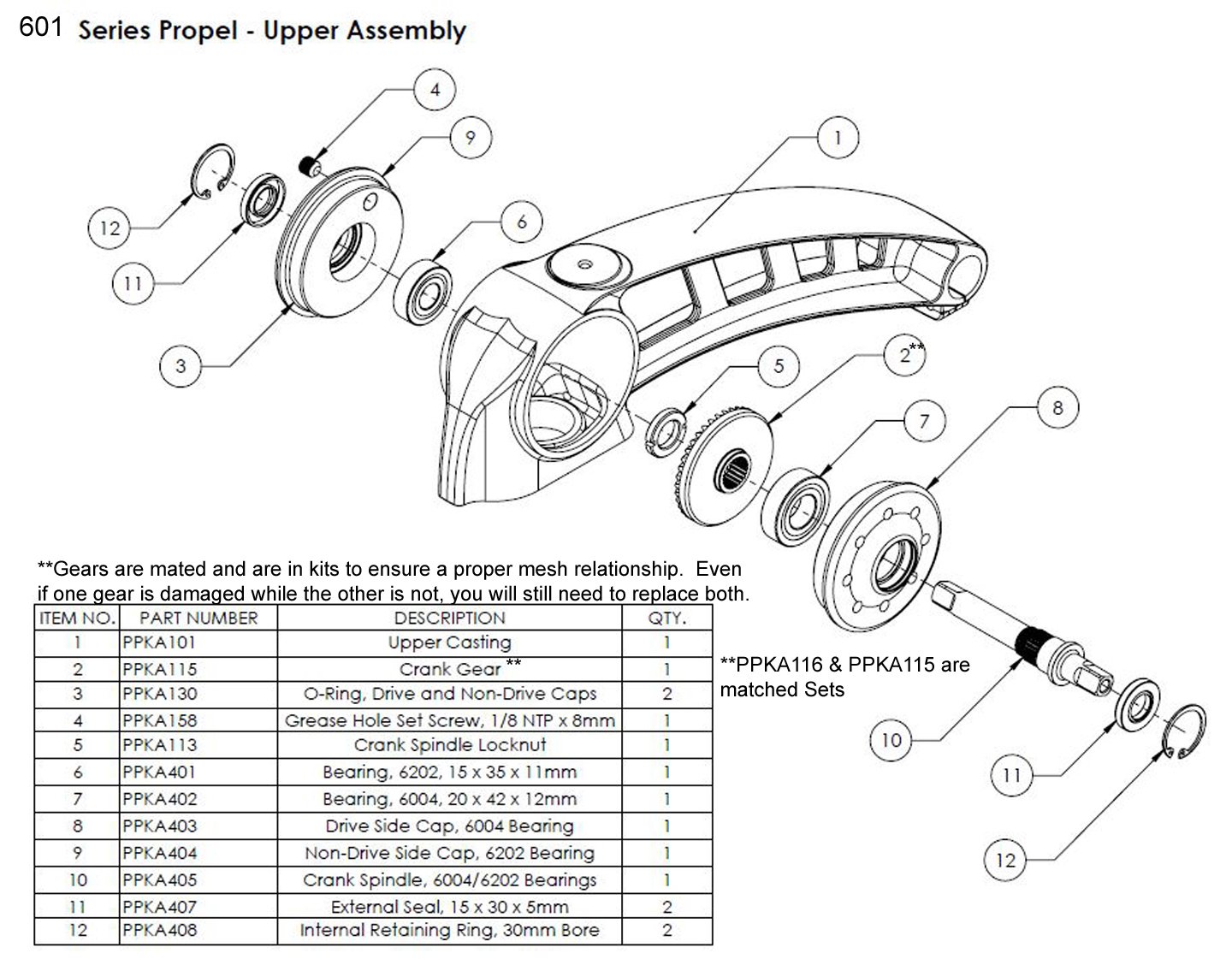 Native Propel Unit Upper Shell Parts