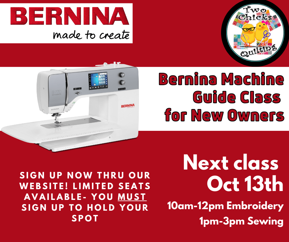 Bernina New Owners Class Machine Guide