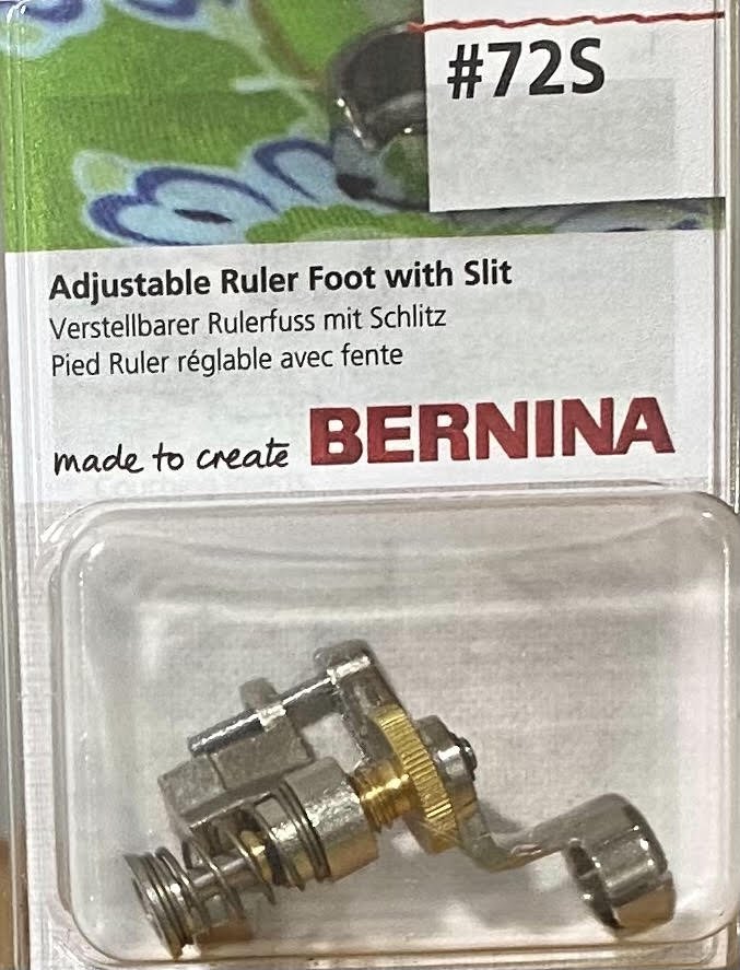 Bernina Adjustable Ruler Foot 72S with Slit 1058037000