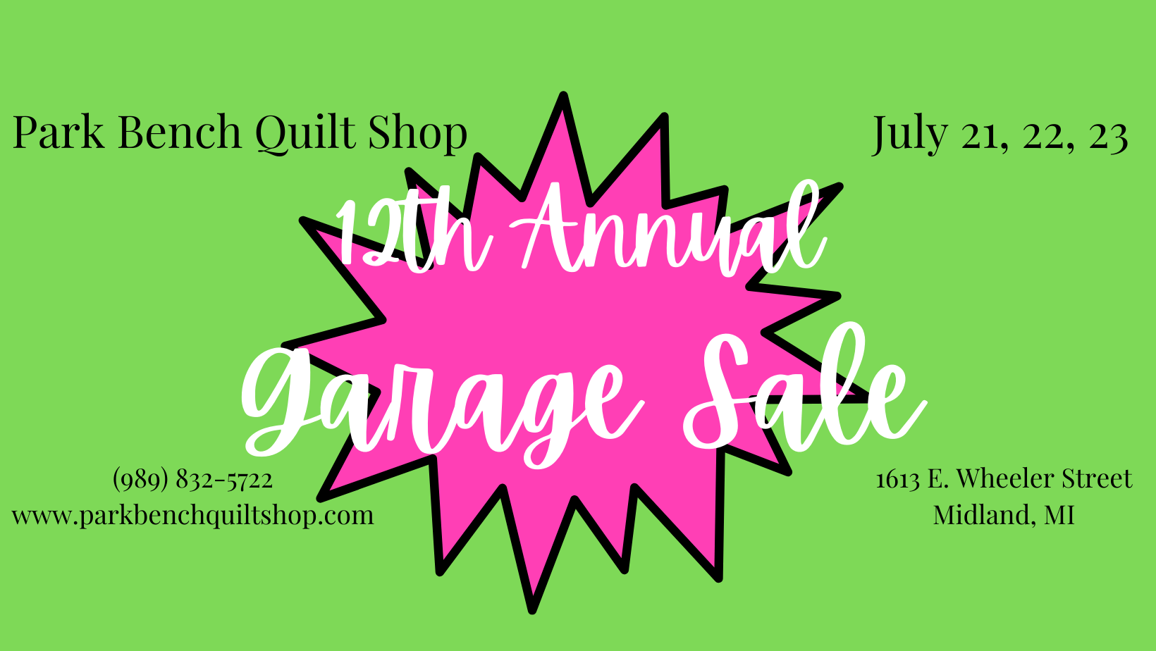 12th Annual Garage Sale