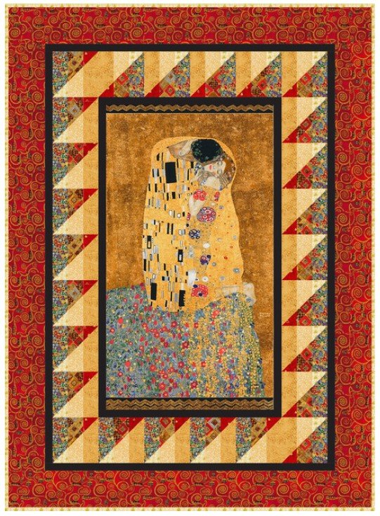 Incline Quilt Kit 481/2 x 661/2 Gustav Klimt's The Kiss 37952666