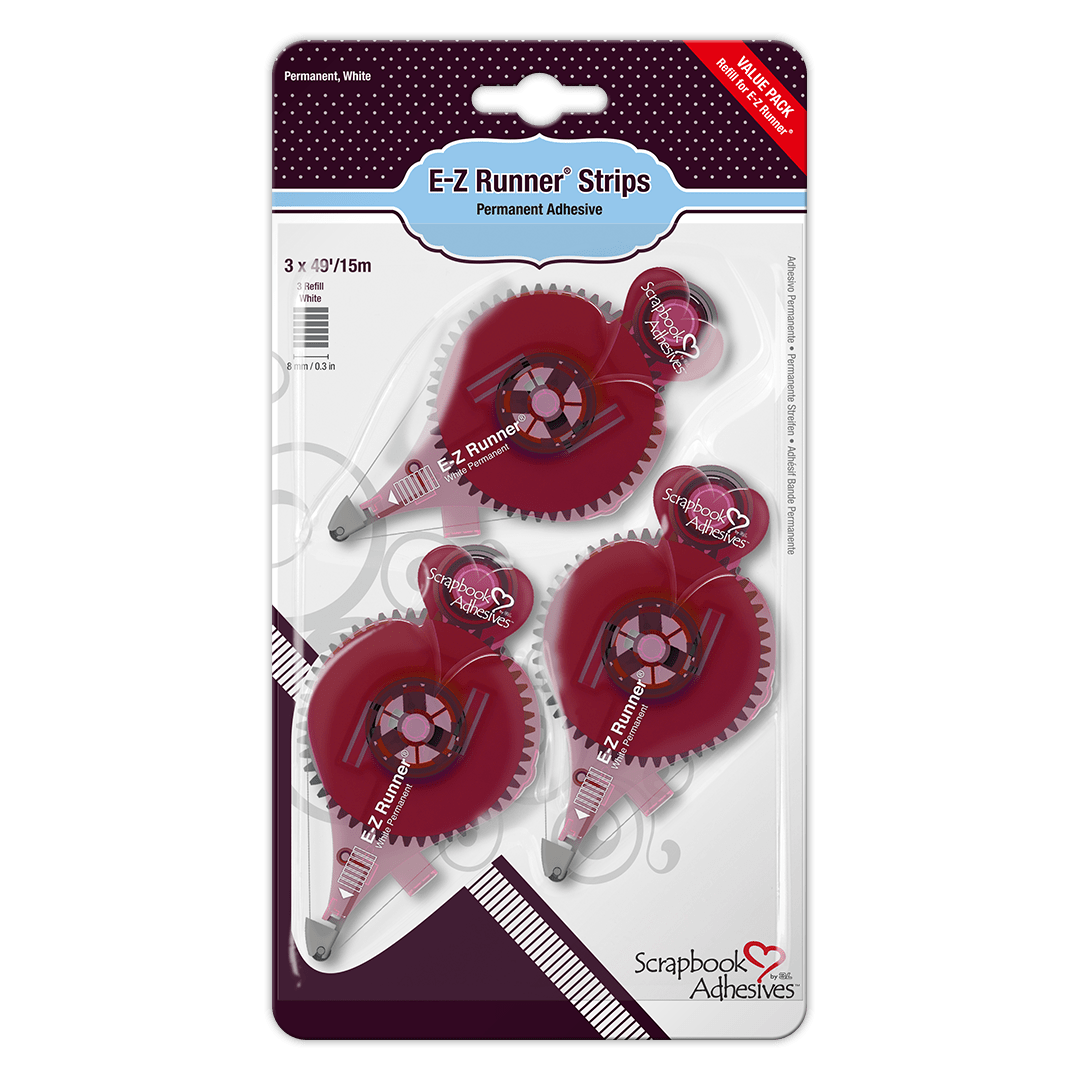 Scrapbook Adhesives EZ Runner Strips Refill Value Pack 3 Pack