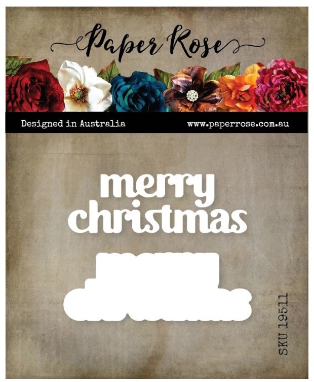 Paper Rose Dies Merry Christmas Chunky 787099650353