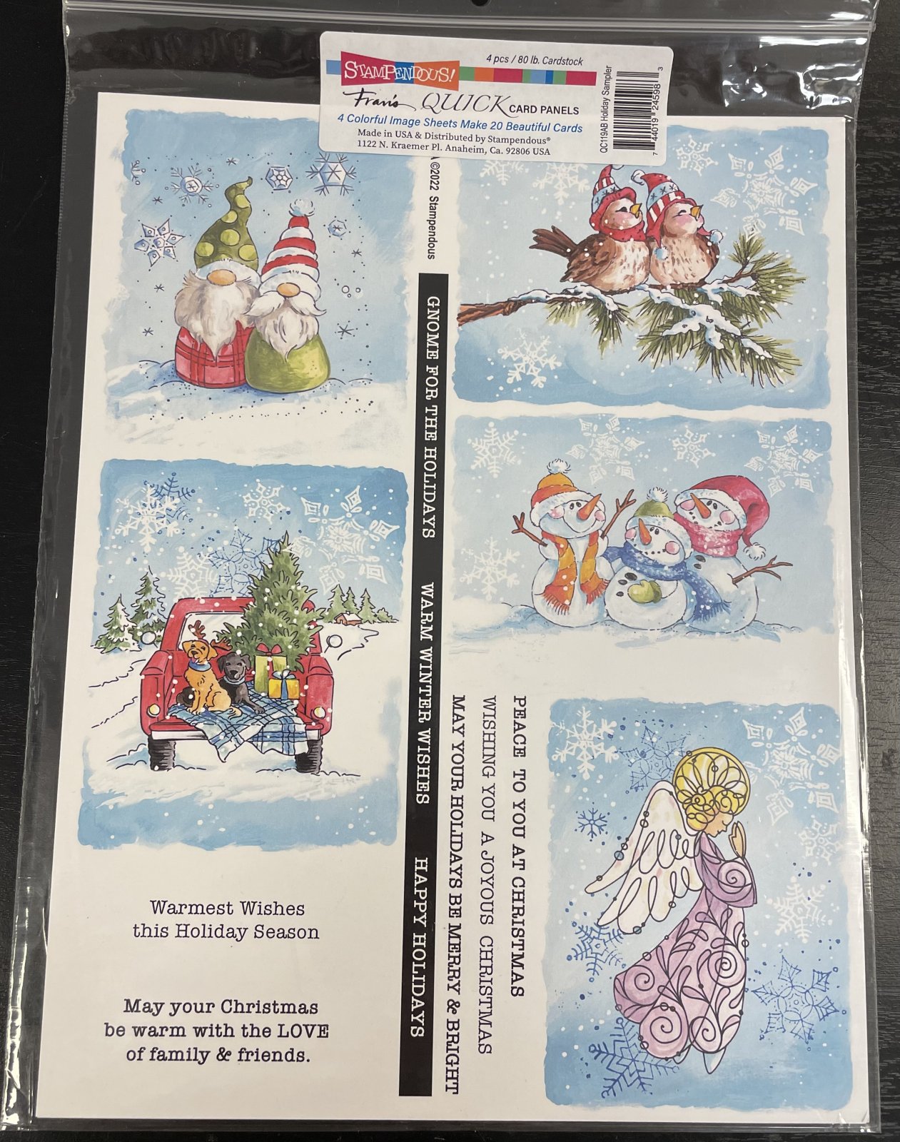 Stampendous Quick Card Panels Holiday Sampler 744019245983