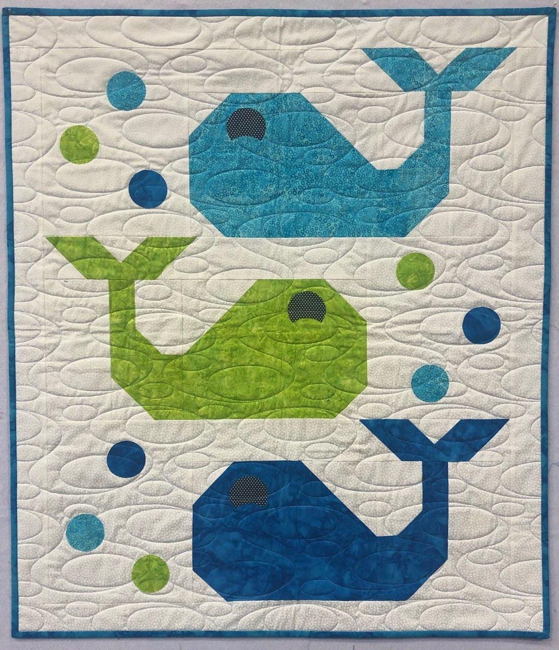 Whales Baby Quilt Kit