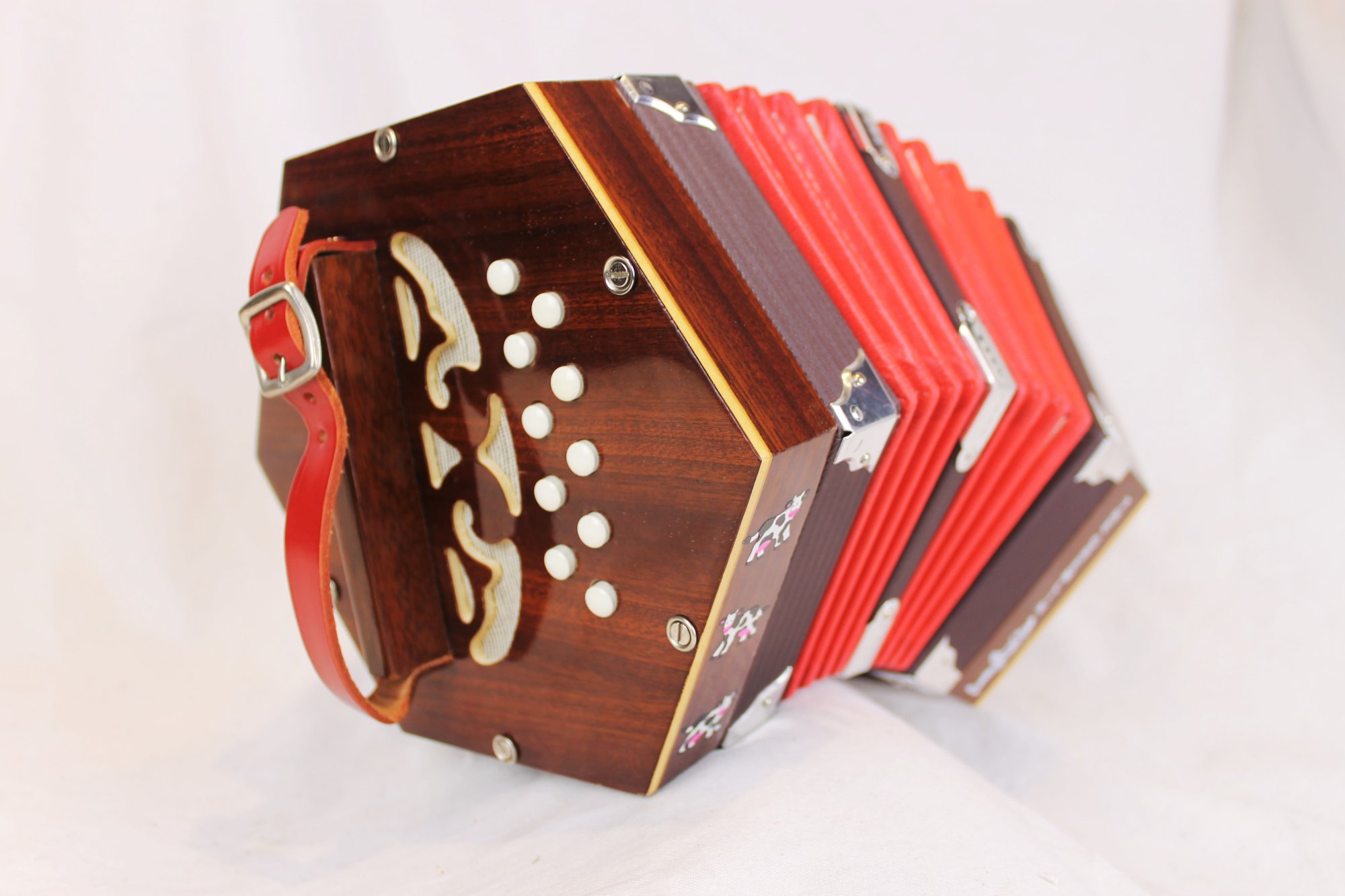 5389 Excellent Mahogany Gremlin Anglo Concertina CG 20