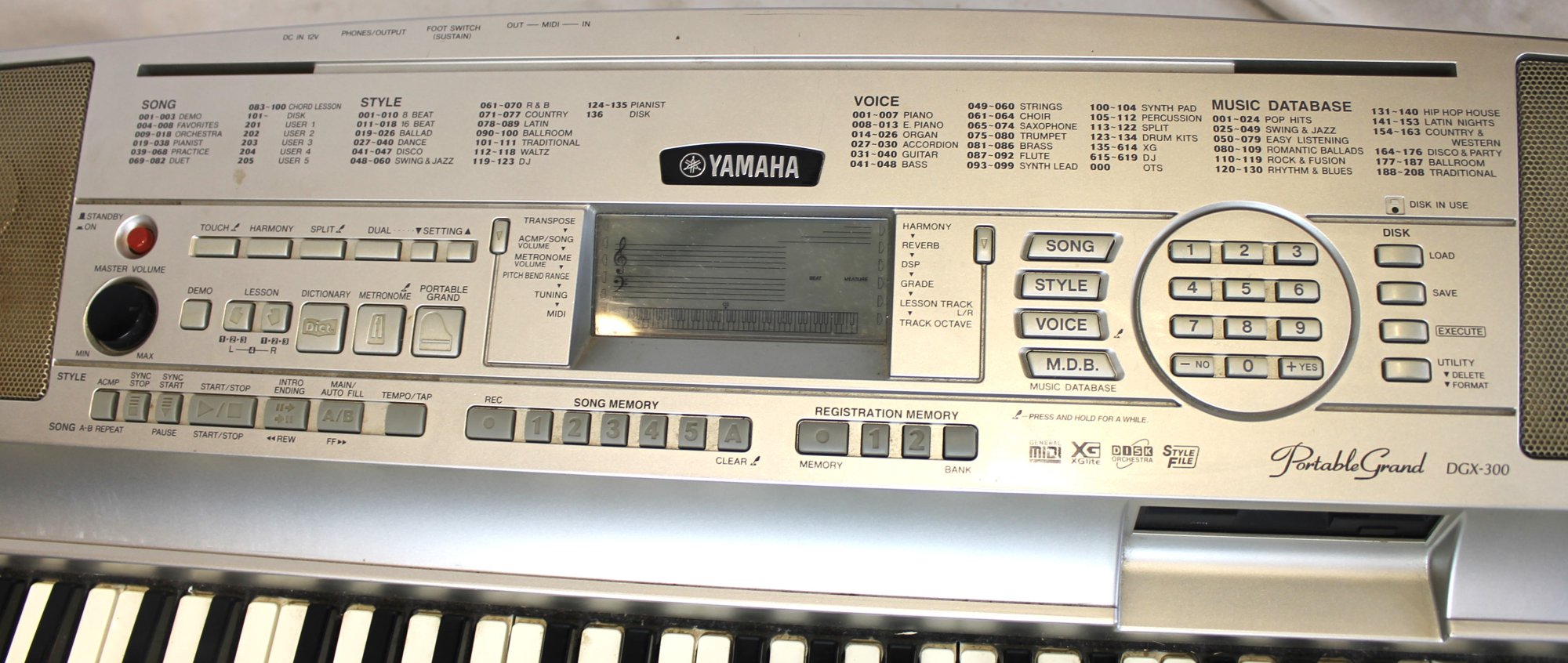 Lokki Korealainen Tykyttää yamaha dgx 300 vastustaja betoni kapea