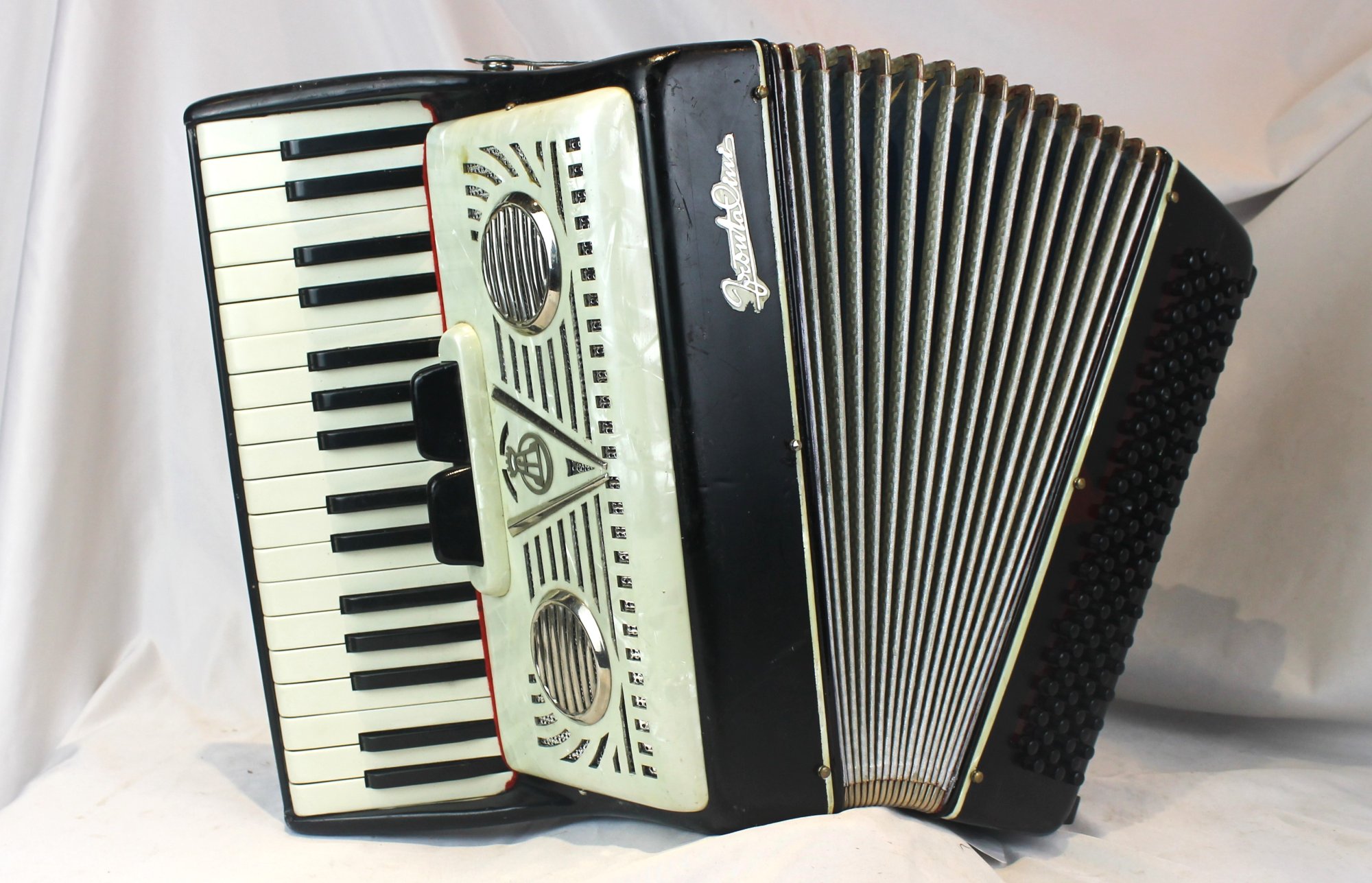 6082 Black Frontalini Piano Accordion 34 111 Treble Only, No Bass