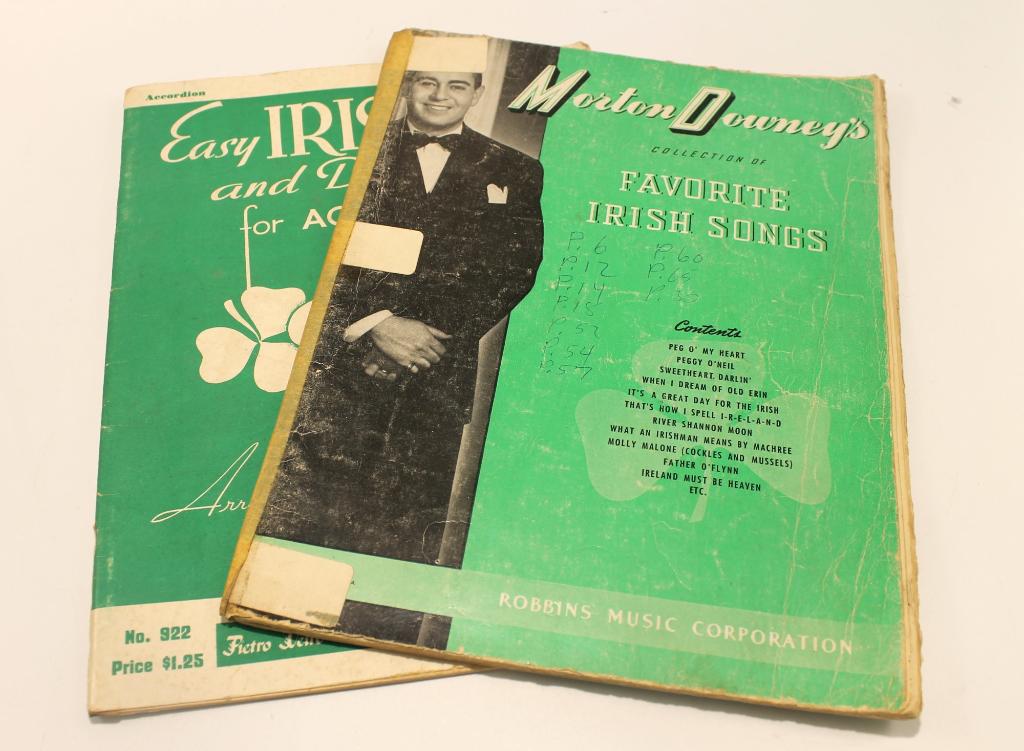 Lot of 2 Used Music Books Easy Irish Songs & Favorite Irish Songs