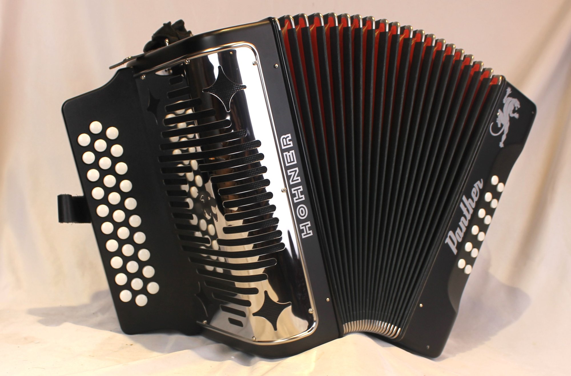 6155 Certified PreOwned Black Hohner Panther Diatonic Button