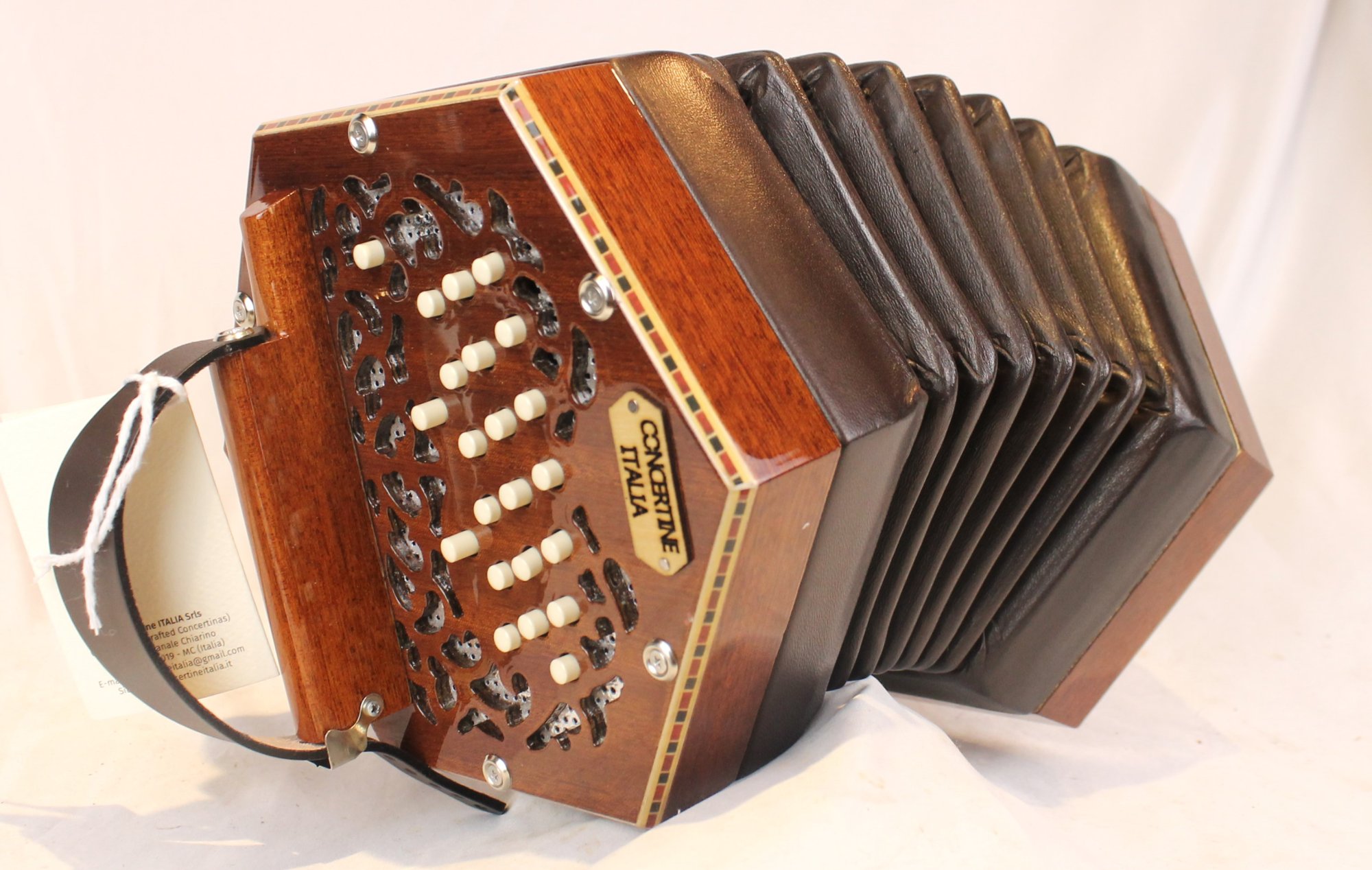 NEW Mahogany Stagi W40MS Anglo Concertina CG M 40
