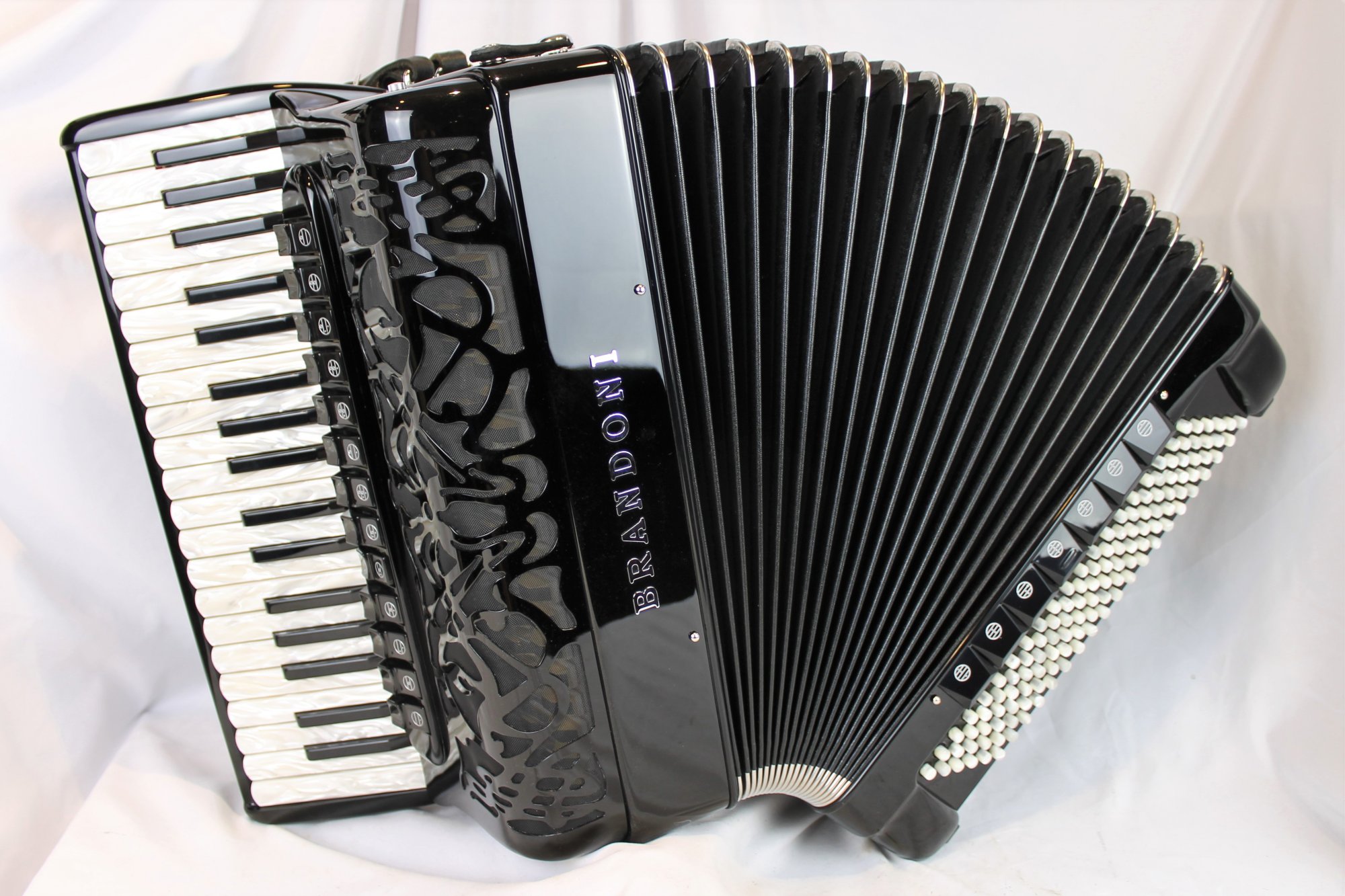 NEW Black Brandoni 147C Liberty Piano Accordion LMMH 37 120