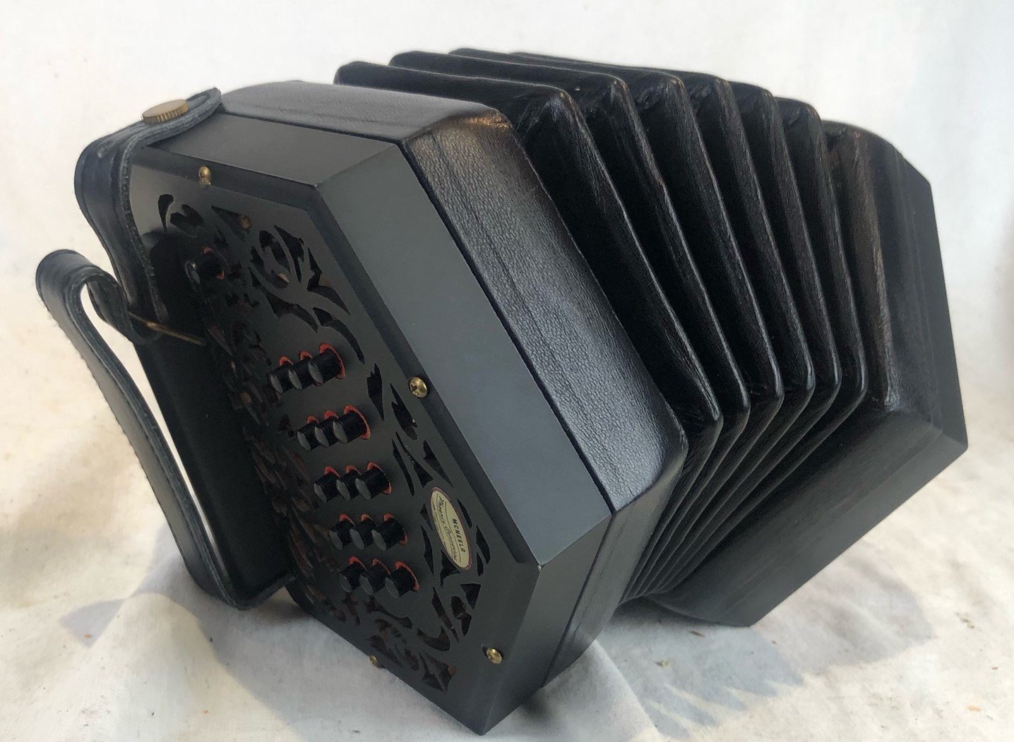 6910 Black McNeela Phoenix Anglo Concertina CG M 30