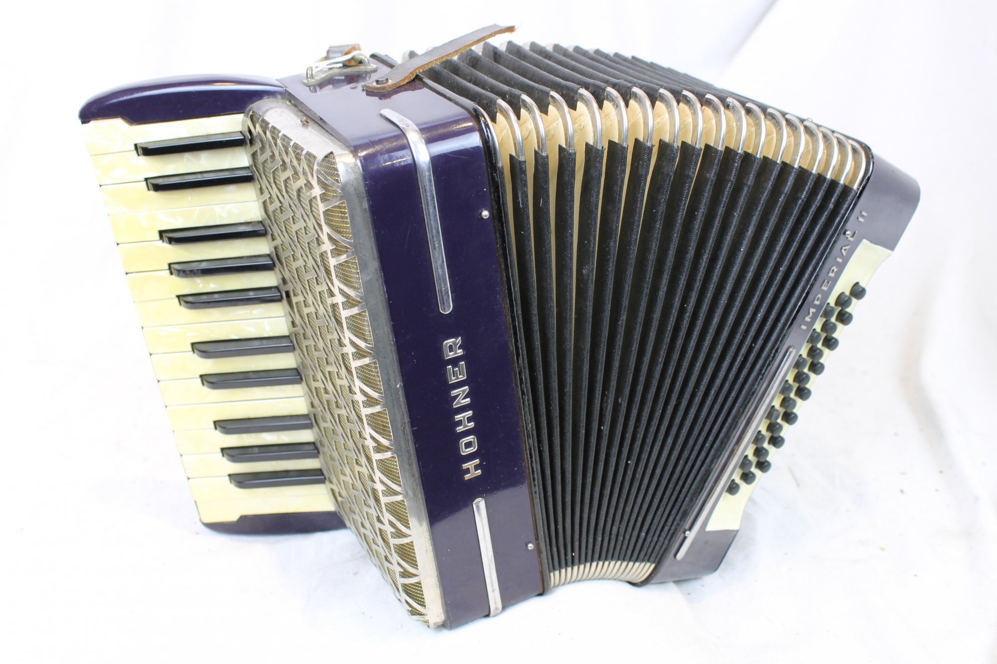3313 Blue Hohner Imperial II Piano Accordion MM 25 24