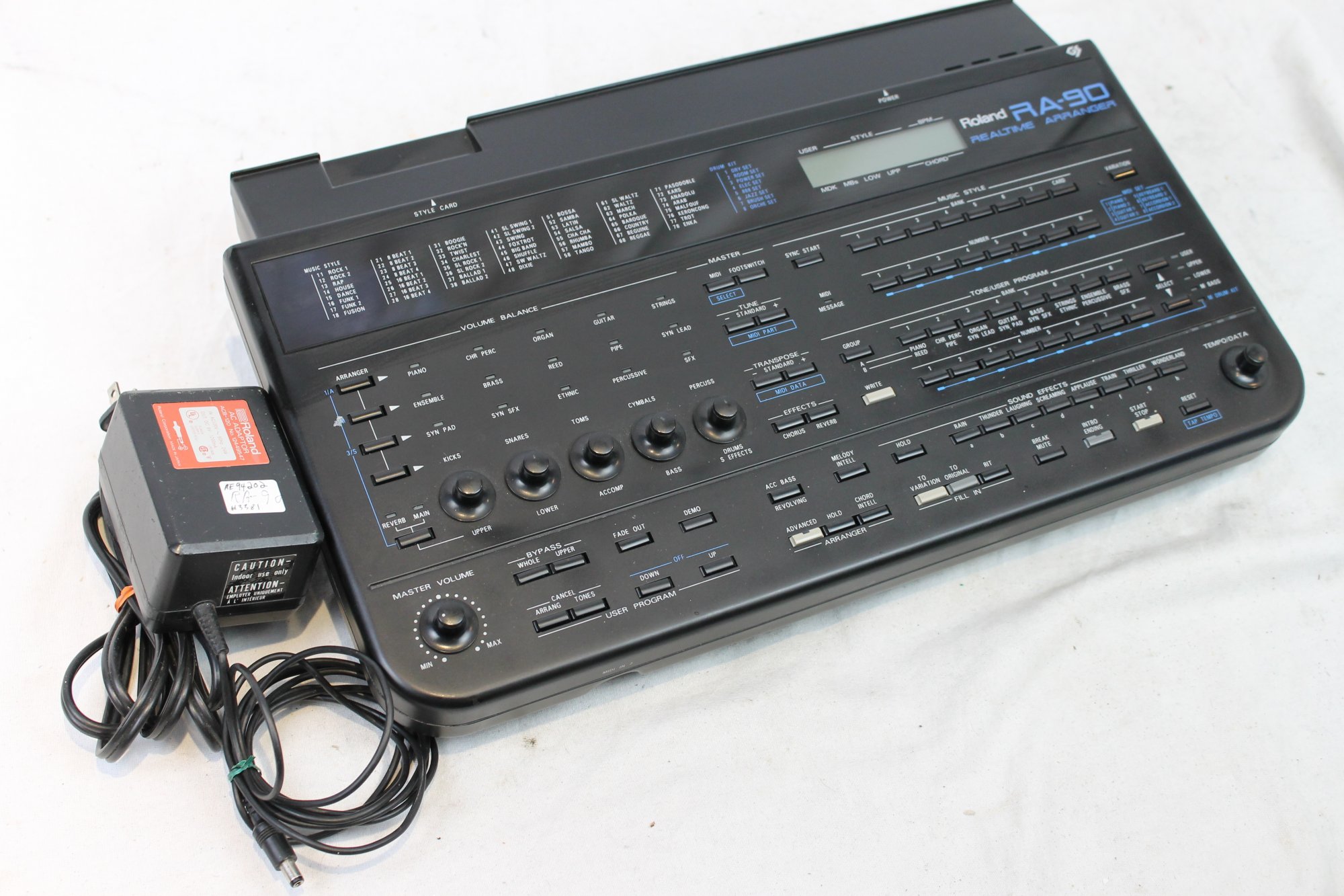 3381 Roland RA90 RealTime Midi Arranger