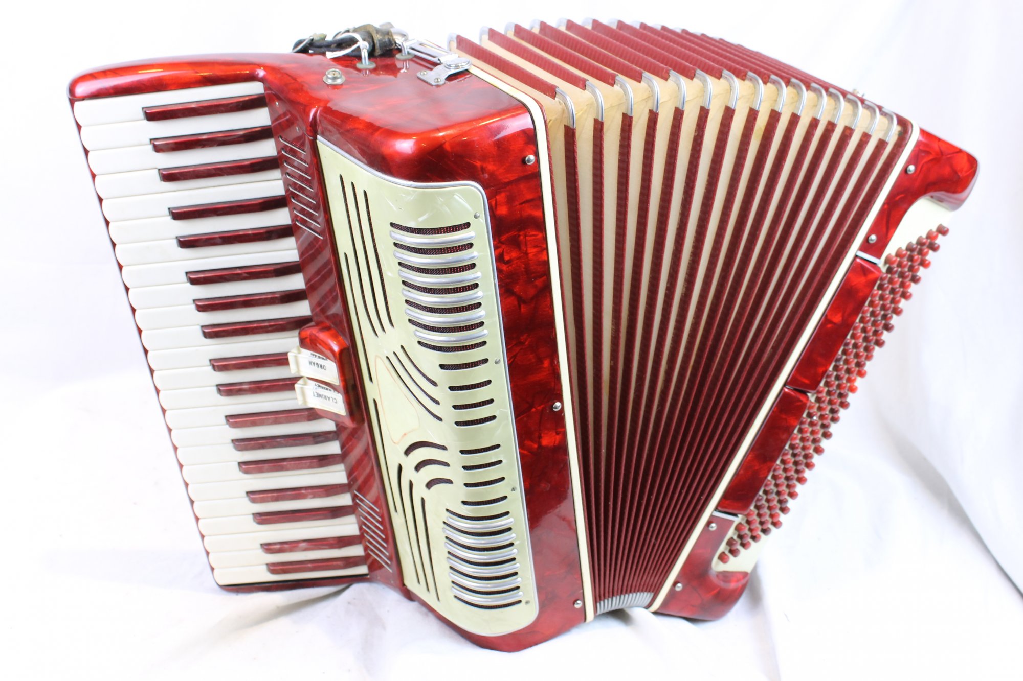 3530 Red Italian Piano Accordion LM 41 120