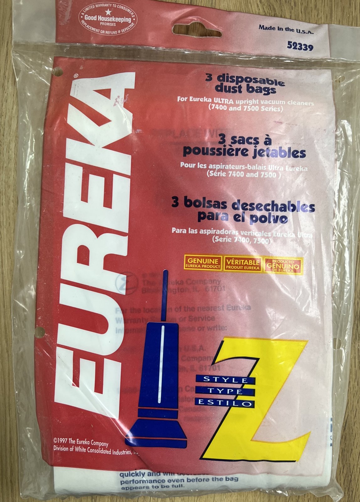 Eureka Style Z bags 3pk. 023169000032