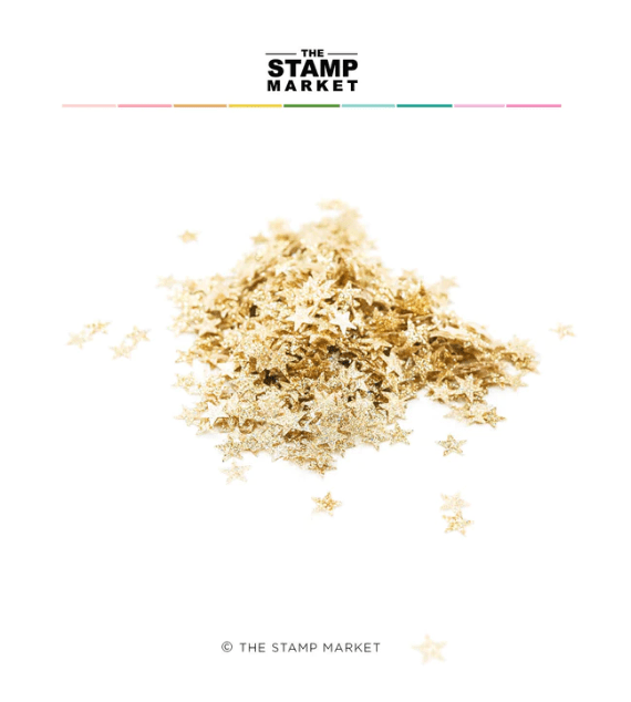 The Stamp Market Glitter StarsGold