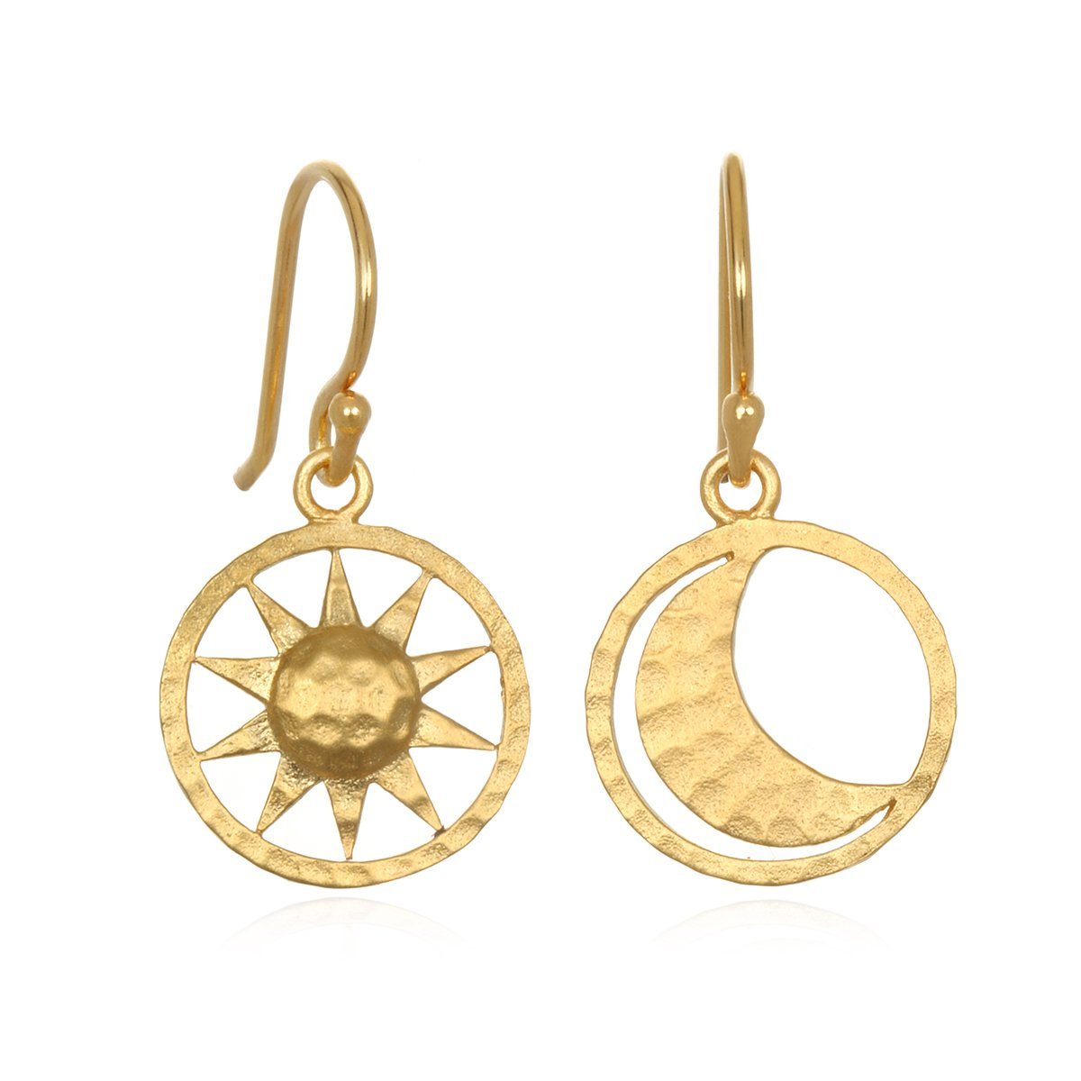 Sun & Moon Earrings Gold 012770