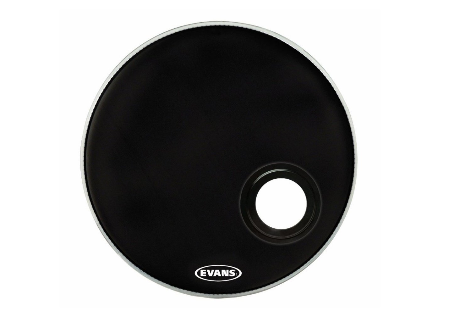 Evans EQ3 Resonant Black Bass Drum Head, 22 Inch 019954500788