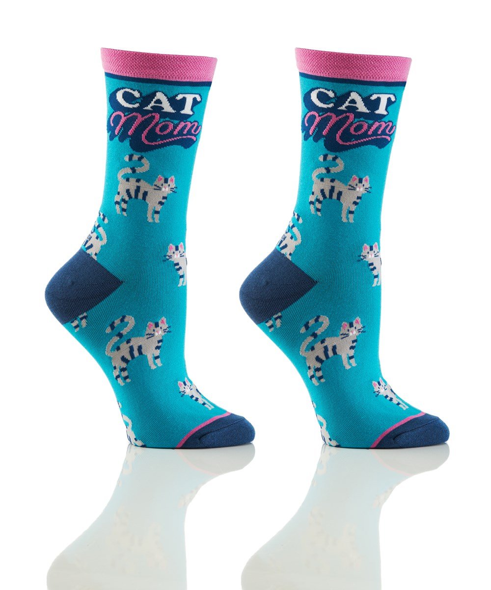 Women's Crew Sock Cat Mom 067103051018