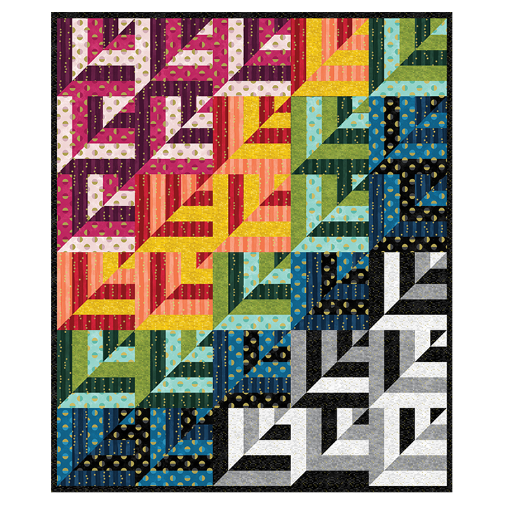 Lucky Log Cabin Quilt Kit