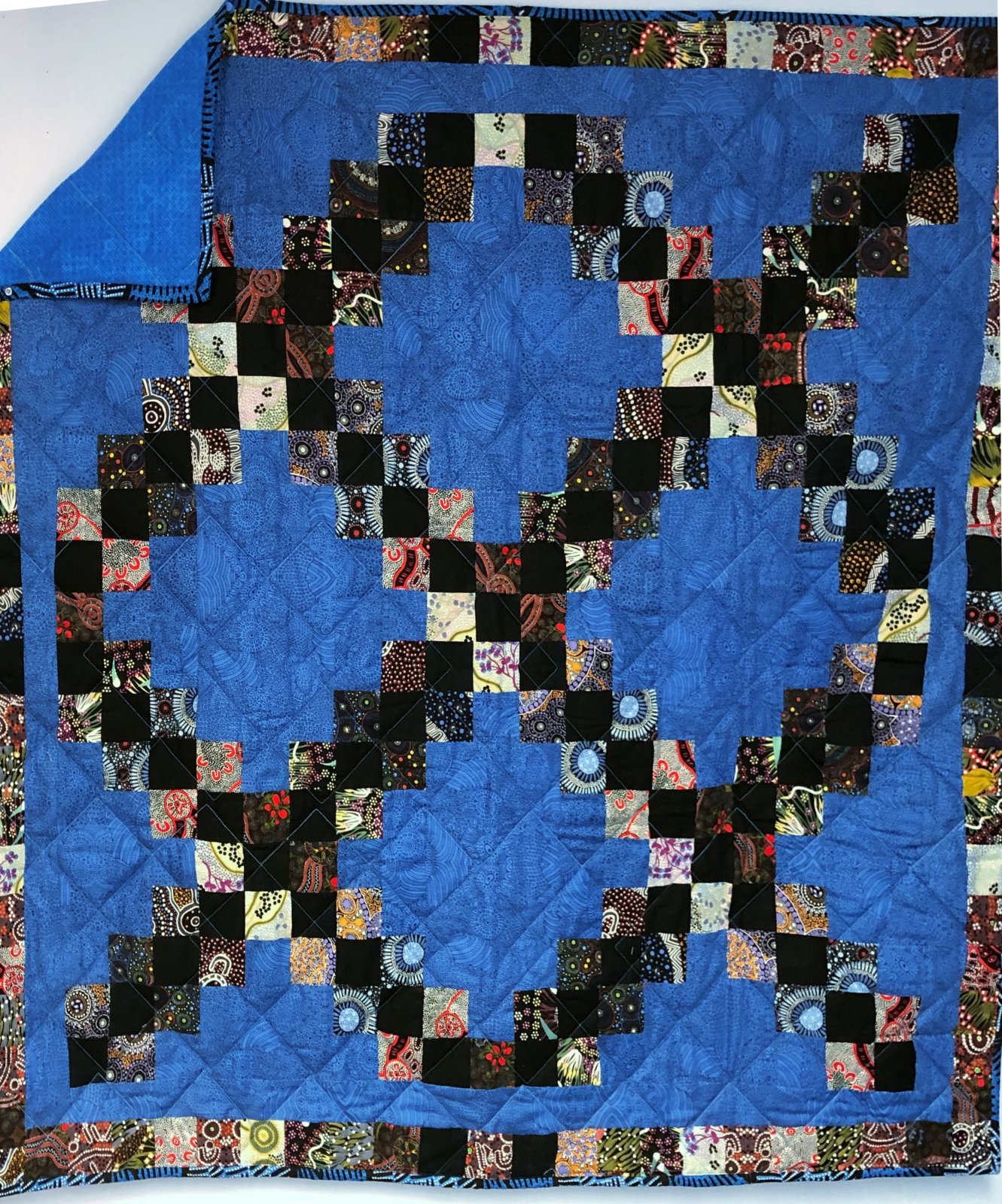 Irish Chain Quilt Australian Fabrics 44 x 45