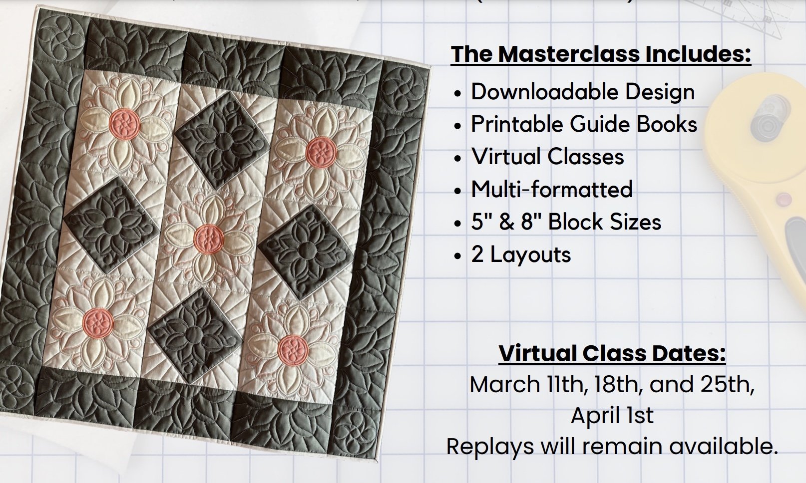 Hoop Sisters Masterclass Quilt in the Hoop 102