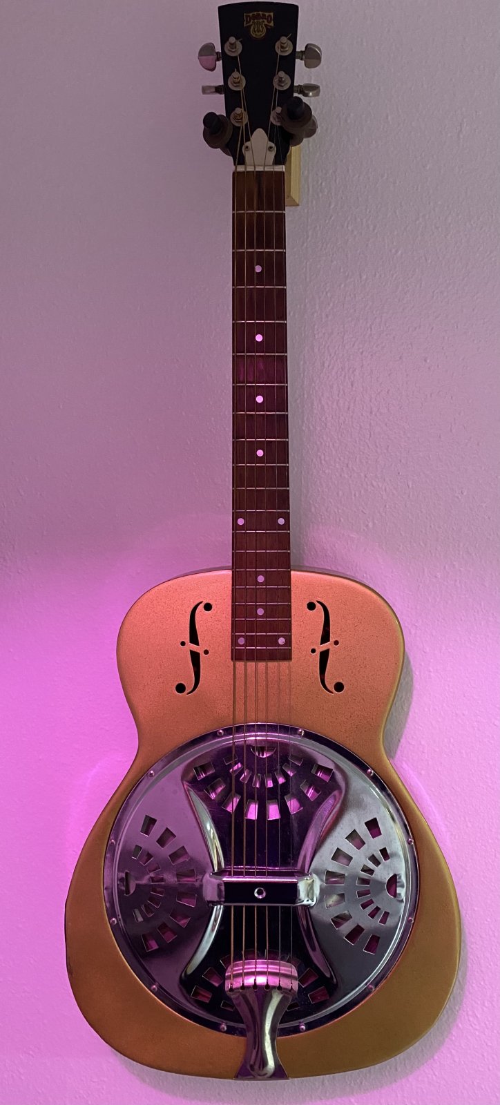 Used Dobro 1971 Metal Body Resonator Guitar (Gold) w/ HSC 71